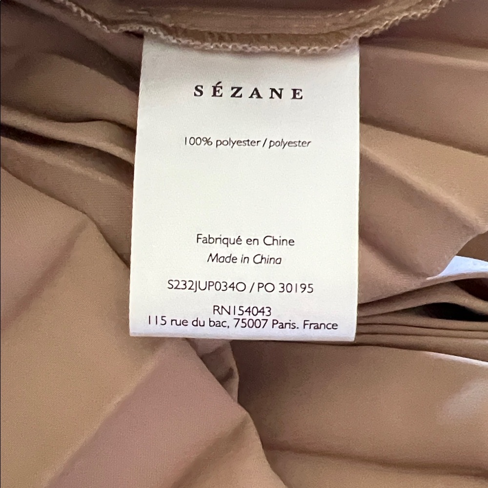 NWT Sezane Gold Dune Pleated Skirt, 8 - Picture 8 of 9